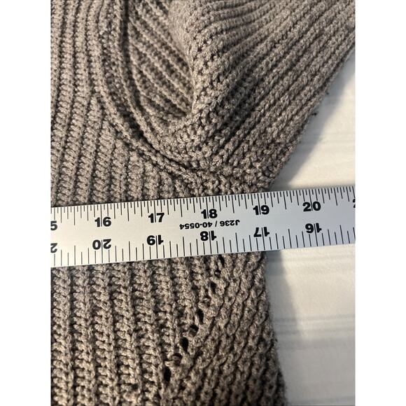 Anthropologie Moth Womens Pullover Sweater Size Small Gray High Low Chunky Knit - Picture 7 of 8